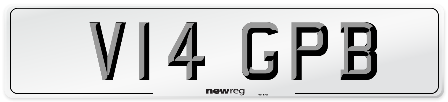 V14 GPB Number Plate from New Reg